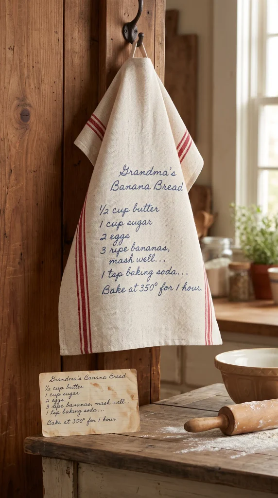 Personalized Handwritten Recipe Tea Towel