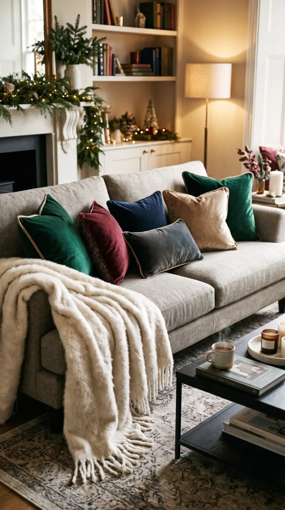 Style Your Sofa with Velvet Cushions and Soft Throws